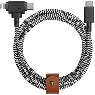 Native Union Belt Universal Cable USB-C to Lightning + USB-C - 1.5m, Zebra - Adatkábel