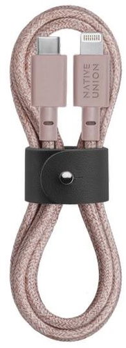 Native Union Belt Cable C-L Lightning 1.2m, Rose - Data Cable - Main image
