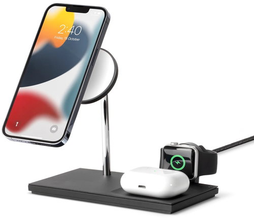 Native Union Snap Magnetic 3-1 Wireless Charger Black - Napájecí adaptér - Main image