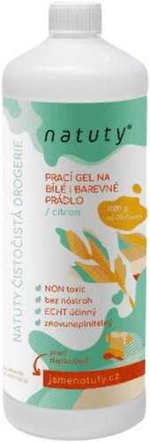 Natuty Washing gel for white and coloured laundry with lemon scent We are natuty, 100 ml - Washing Gel - Main image