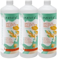 NATUTY For White and Coloured Laundry, Fragrance-Free, 1L, 3pcs (99 washes) - Washing Gel