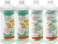 NATUTY Laundry Gel for White and Coloured Clothes and Fabric Softener with Lemon Scent, 2× 1L + 2× 1 - Toiletry Set