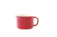 Olymp, elegant burgundy, enamel mug with spout 12 cm, 1 l - Mug