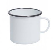 Olymp, white enamel mug 8 cm, 0,4 l (211/01) - Mug