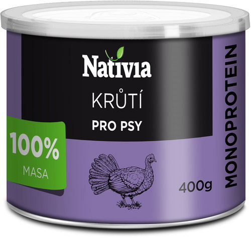 Nativia Canned Turkey Muscle Meat 400g - Canned Dog Food - Main image