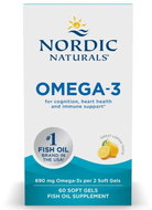 Nordic Naturals Omega-3, lemon, 60 softgel capsules - Omega 3