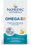 Nordic Naturals Omega-3D, lemon, 60 softgel capsules - Omega 3