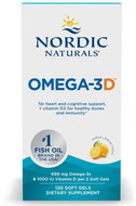 Nordic Naturals Omega-3D, lemon, 120 softgel capsules - Omega 3