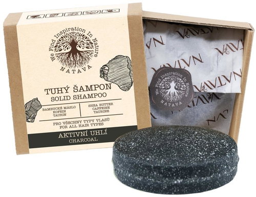 Natava solid shampoo Activated charcoal 85g - Shampoo - Main image