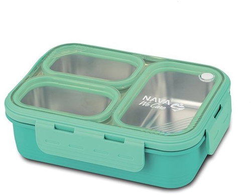 NAVA Greece Stainless steel bento box 800 ml - turquoise - Lunch Box - Main image