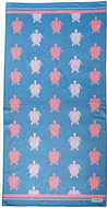 NAYAVITA eko plážová osuška Želvy - tyrkysová / korálová - Bath Towel