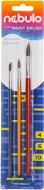 NEBULO Größe 4, 6, 10, farbig - 3er-Set - Pinsel