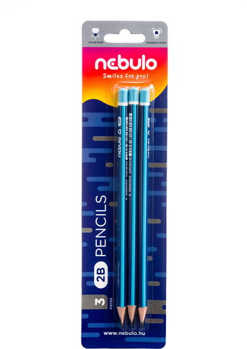 NEBULO 2B, Triangular - Pack of 3 - Pencil - Main image