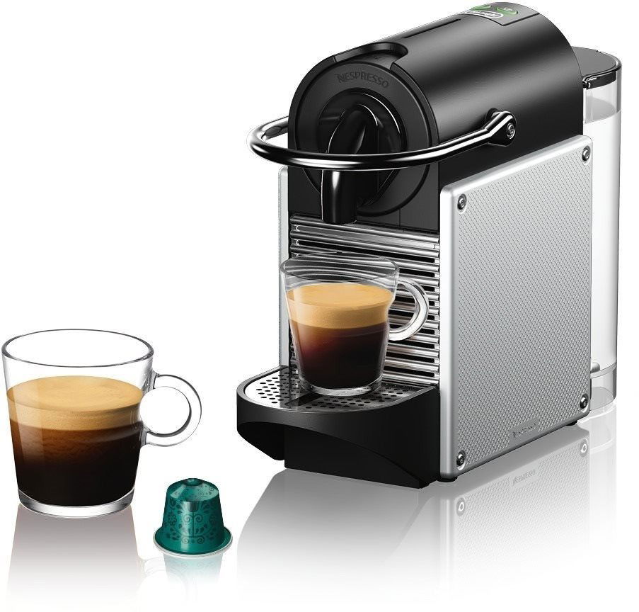 NESPRESSO De Longhi Pixie Electric Silver EN124.S Coffee Pod