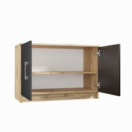Nejlevnější nábytek Botník Nejby Mariana, dub wotan / černý - Shoe Rack