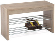 Cheapest furniture 2-shelf shoe rack Quincy 10, chrome / sonoma - Shoe Rack