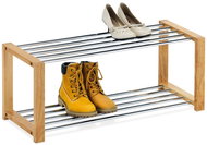 Cheapest furniture QUINCY 11, chrome/natural - Shoe Rack