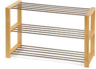Cheapest furniture Ponzor 3 Shoe rack, natural/metal - Shoe Rack