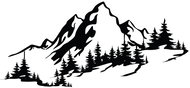Decoration Cheapest furniture Metal wall decoration NN01420 - mountains - Dekorace
