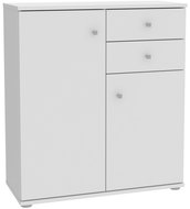 Nejlevnější nábytek Garon 2D2S, bílá, 5 let záruka - Komoda