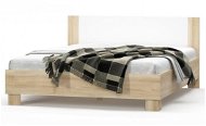 Nejlevnější nábytek Kabir s roštom 180 × 200 cm, dub sonoma/biela - Posteľ