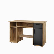 Cheapest furniture Nejby Flynn, PC table, oak wotan / black - Writing Desk