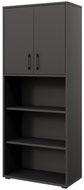 Cheapest furniture Nejby Gianni Premium with door type 2, body: anthracite, door: anthracite - Office Shelf