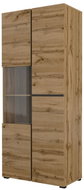 Cheapest furniture BONIFACIO 3D, oak wotan/black - Office Shelf