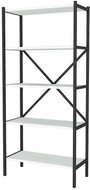 Cheapest furniture Rosul, metal, black/white - Shelving Unit