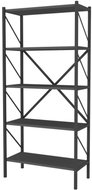 Cheapest furniture Mebru, metal, 158 cm, black/anthracite - Shelving Unit