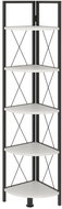 Cheapest furniture Sarul, corner, metal, black/white - Shelving Unit