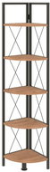 Cheapest furniture Sarul, metal, corner, black/pine - Shelving Unit