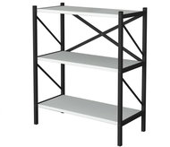 Cheapest furniture Mebru, metal, 86 cm, black/white - Shelving Unit