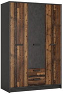 Cheapest furniture Livana Wardrobe 3D2S, matera dark/old style - Wardrobe