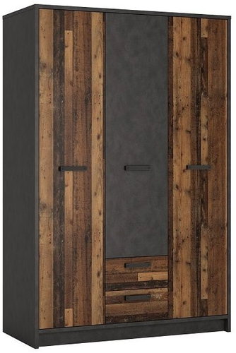 Cheapest furniture Livana Wardrobe 3D2S, matera dark/old style - Wardrobe - Main image