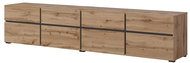 Cheapest furniture Bonifacio 4D4S TV table, oak wotan/black - TV Table