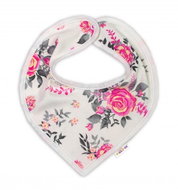 Baby Nellys Bavlněný šátek na krk New Roses - smetanový - Čepice pro miminko