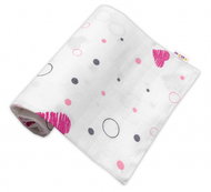 Baby Nellys tetra-cotton, 80 × 100 cm - I love Girl, pink/white - Children's Bath Towel