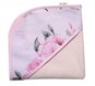 Baby Nellys Thermal hooded doll's bag, Flamingo, 45x45cm, pink - Children's Bath Towel