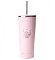 Neon Kactus Design Becher 710 ml rosa, Edelstahl - Trinkbecher