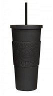 Neon Kactus Pohár na pití s brčkem 625 ml černý - Drinking Cup