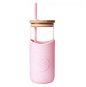 Pohár na nápoje Neon Kactus Sklenený pohár so slamkou 1000 ml ružový - Kelímek na pití