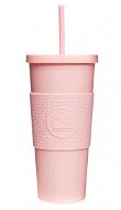 Pohár Neon Kactus ivópohár szívószállal 625 ml, rózsaszínű - Kelímek na pití