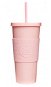 Kelímek na pití Neon Kactus Pohár na pití s brčkem 625 ml růžový - Kelímek na pití