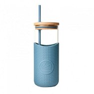 Neon Kactus Skleněný pohár s brčkem 1000 ml modrá - Drinking Cup