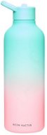 Neon Kactus Tritánová fľaša 1,3 l tyrkysovo/ružová - Fľaša na vodu