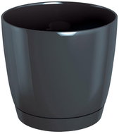 Prosperplast COUBI ROUND P with a Bowl, Graphite 15.5cm - Flower Pot
