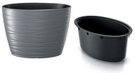 Prosperplast MAZE Oval with Grey Stone Layer 58.5cm - Flower Pot