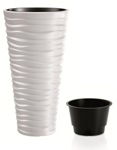 Prosperplast SAND SLIM + White Layer 39.0cm - Flower Pot - Main image