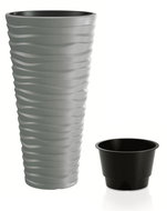 Prosperplast SAND SLIM + Deposit Grey Stone 39.0cm - Flower Pot